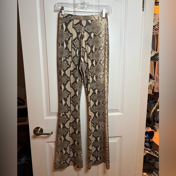 NWT Stella McCartney Python Print Trousers in Brown and Cream multi sz S - Picture 8 of 10